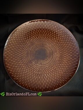 VINTAGE: Baum Brothers Stitch Collection Charger Plate Geometric Centerpiece HTF